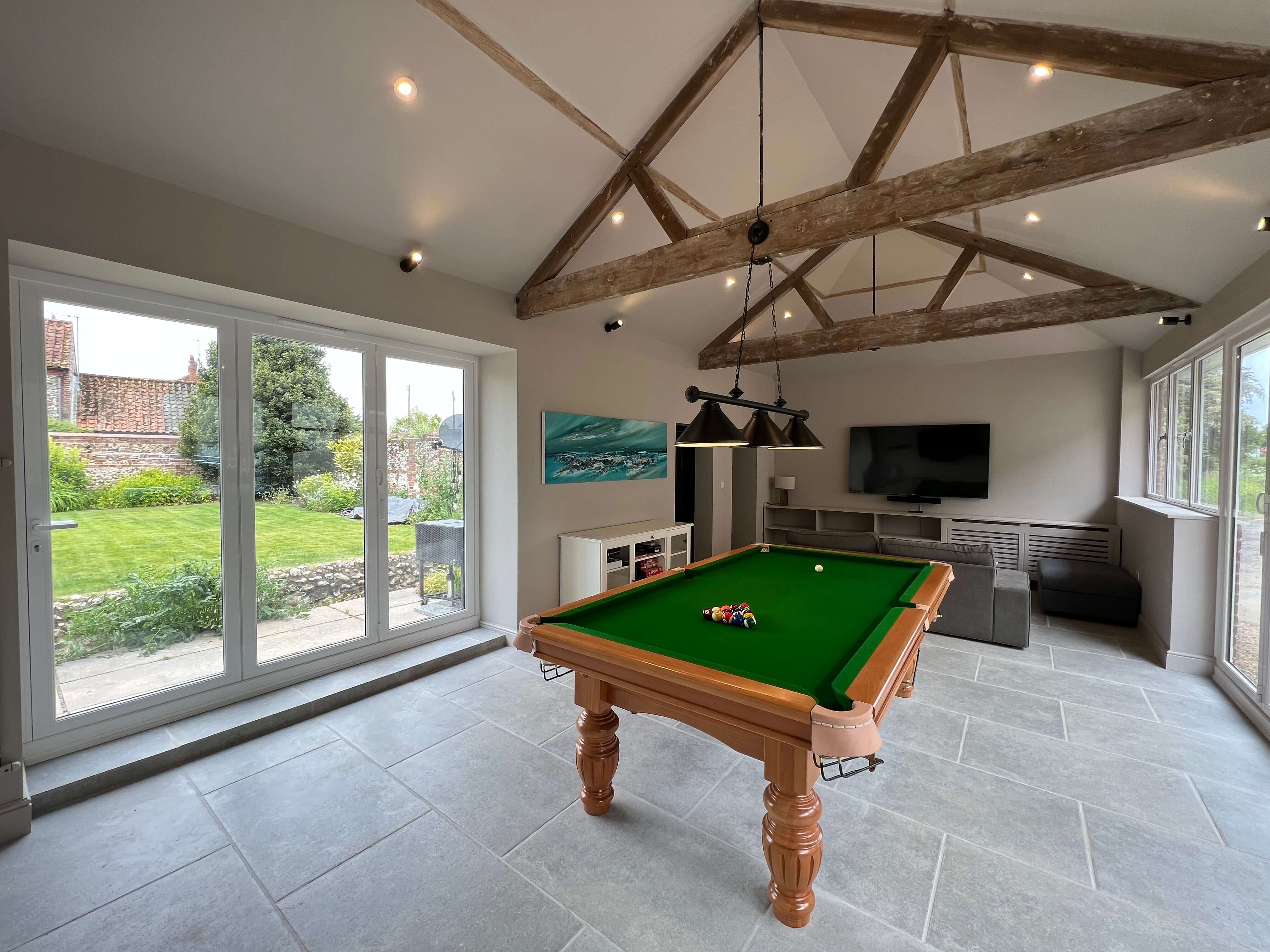 Games Room with pool table